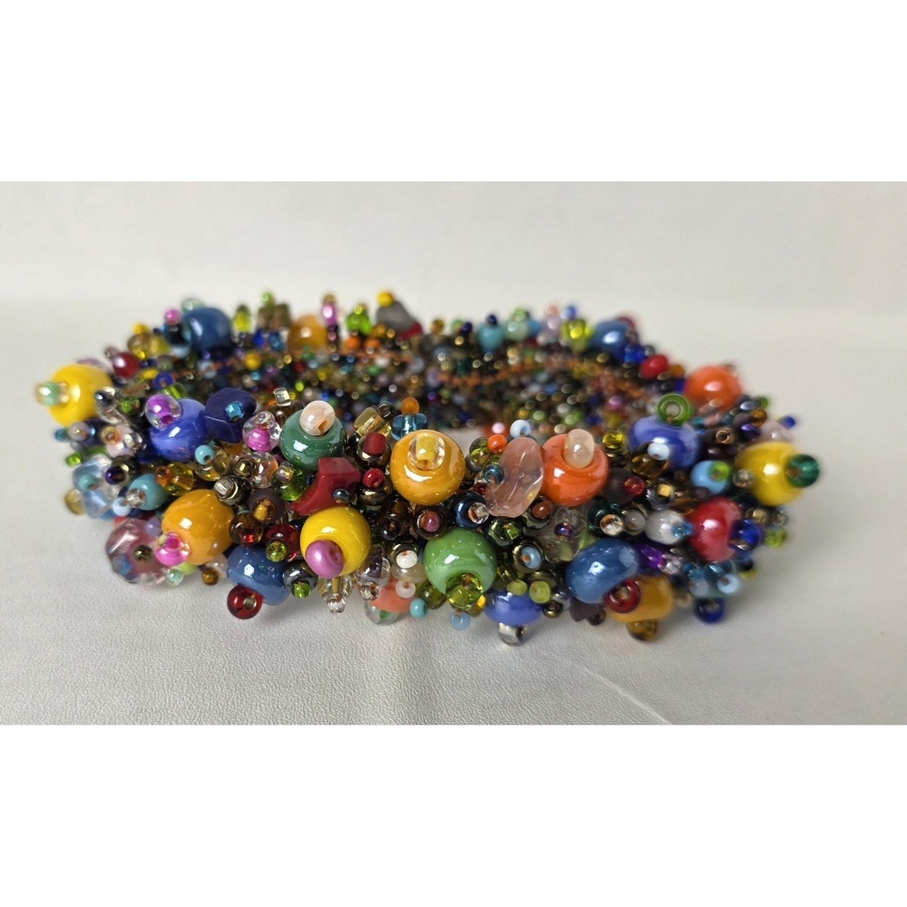 Vintage Capullo Colorful Beaded Bracelet With Magnetic Closure - Picture 2 of 4
